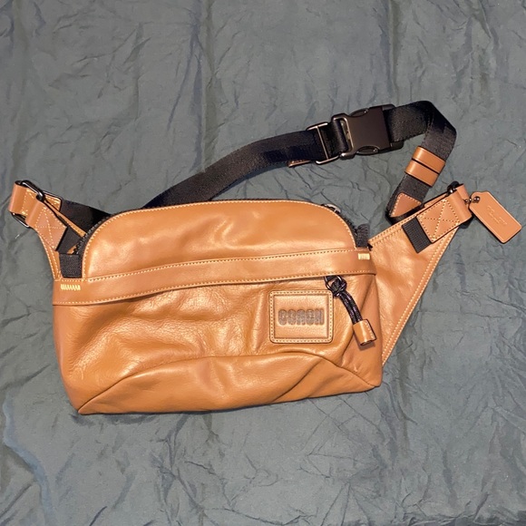 Coach Tan Leather Belt Bag